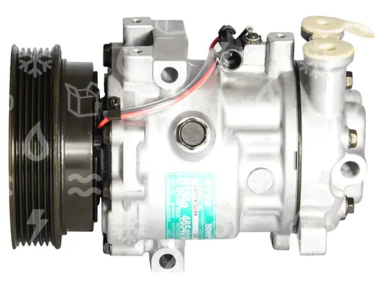 kompresor SANDEN 6V12, řemenice 120 mm - PV6, 12V, OEM 46540164